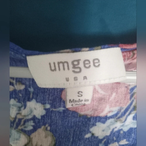 Umgee Floral Open Front Kimono Lace Trim Size Small Boho Festival Cottagecore - Picture 9 of 9